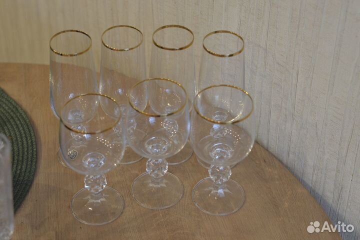 Штоф, рюмки, бокалы, кружки, набор для мате