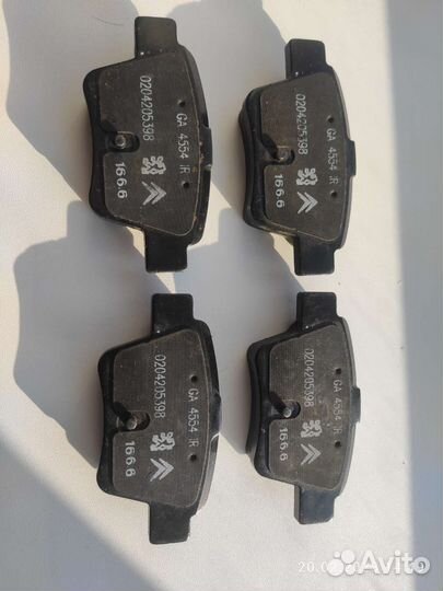Оригинальные колодки peugeot 307/207