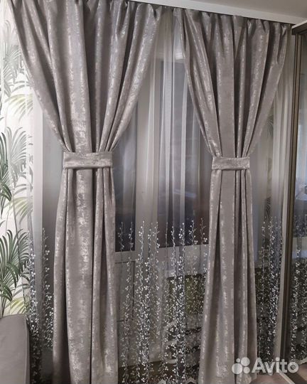 Комплект штор мрамор