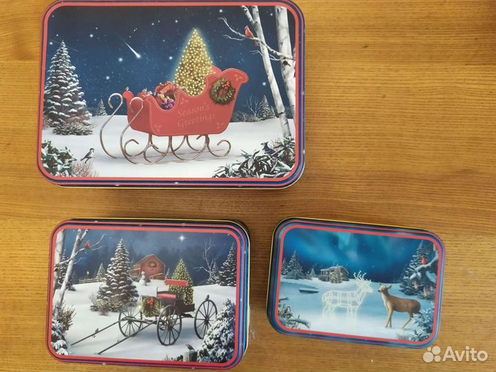 Жестяные коробки для подарков
