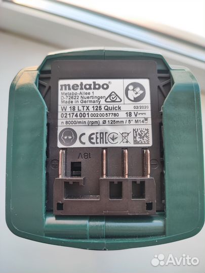 Ушм Metabo W125 LTX Quick