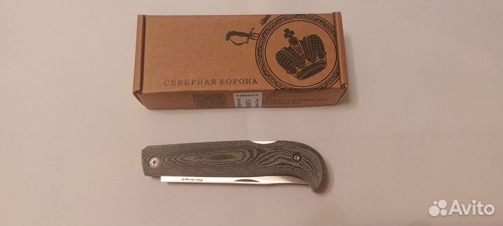 Нож северная корона Fin-Track AUS-10 micarta