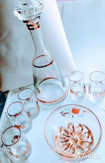 Винводочый Суповой Сервиз Позолота Фарфор Стекло