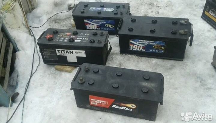 Аккумулятор бу 190ач на камаз/ман