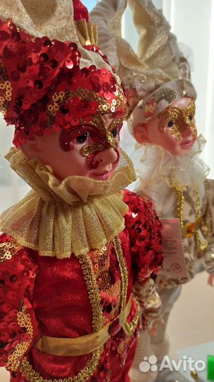 Кукла механическая шут 55 см/ новая