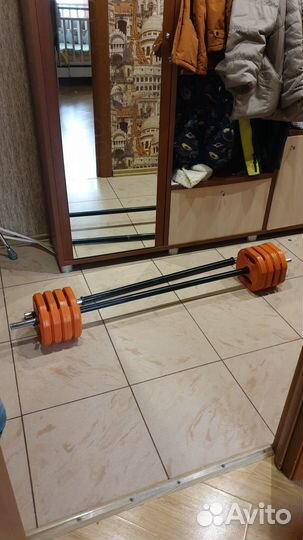 Штанга гриф блины бу