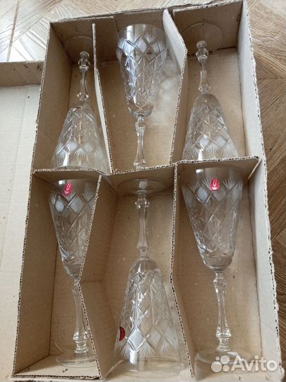 Фужеры хрустальные