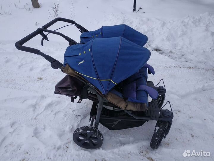 Прогулочная коляска для двойни бу