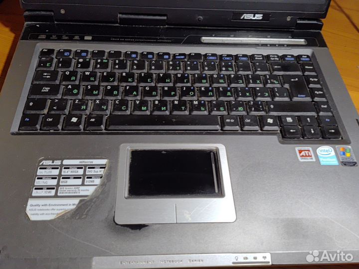 Ноутбук asus A6R, старый