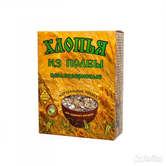 Хлопья из полбы цельнозерновые 200 гр