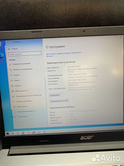 Ноутбук acer aspire 3