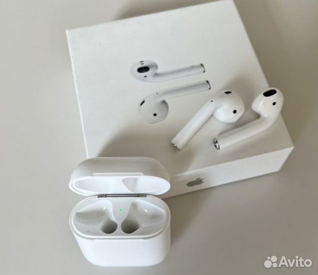 Наушники airpods 2 оригинал с чеком и коробкой