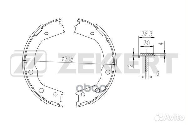 Колодки торм. бараб. задн. Kia Mohave 07- bk-43