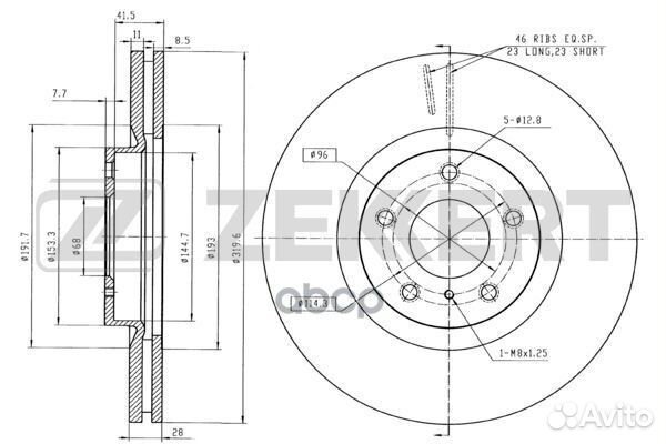 Диск торм. перед. Infiniti G (V36) 07- M35 (Y5