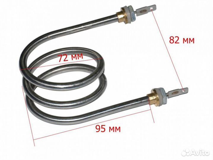 Тэн для кулера D72mm, между контактами - 85mm