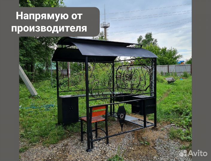 Мангал с крышей