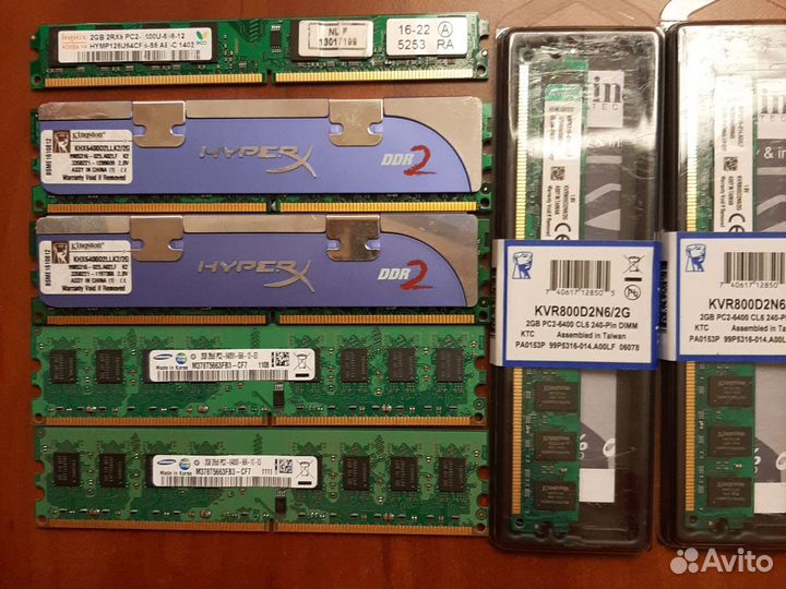 Оперативная память DDR4 / DDR3 / DDR2