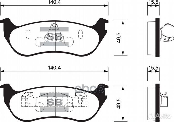 SP1445SNS GDB4132628 40 колодки дисковые з F