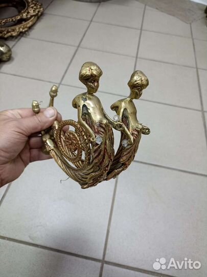 Бронзовые элементы.Путти.винтаж