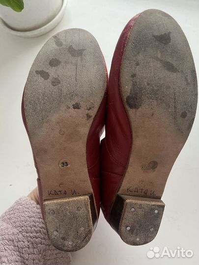 Туфли для народных танцев красные 33