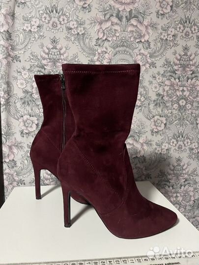 Ботильоны чулки цвет бордо 35