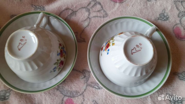 Чайная пара фарфор,дулево