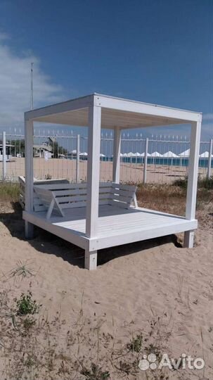 Бунгало на пляж (шезлонг, пляжное оборудование)