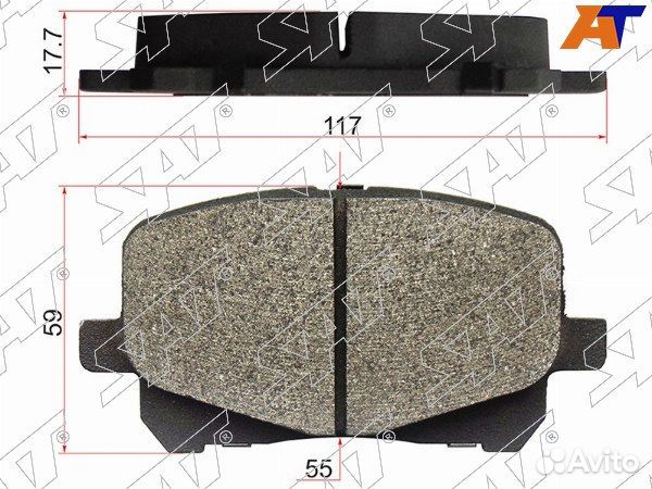 Колодки тормозные Передние toyota harrier