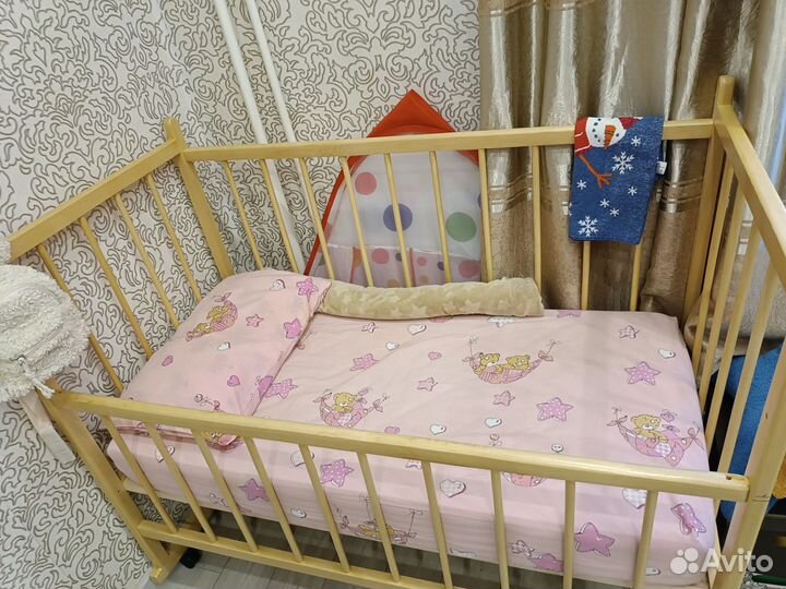 Детская кровать с матрасом бу