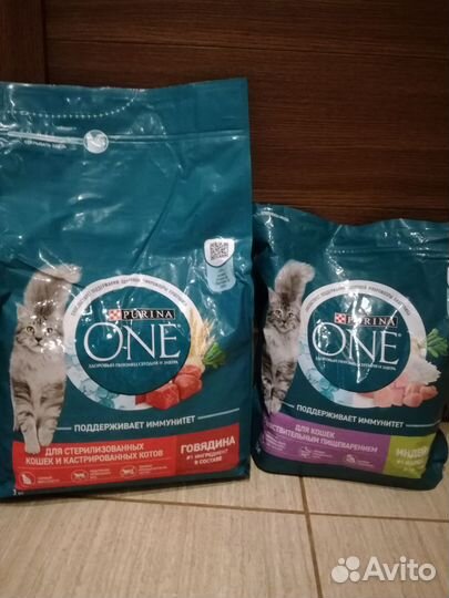 Сухой корм для кошек Purina one 3 кг и 1,5 кг
