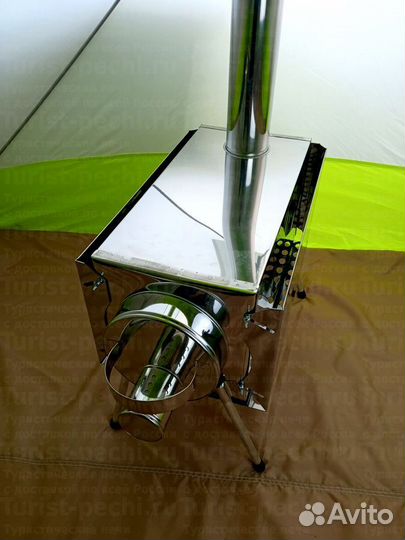 Печь для палатки Пошехонка Средняя на 30 л. c 3D э