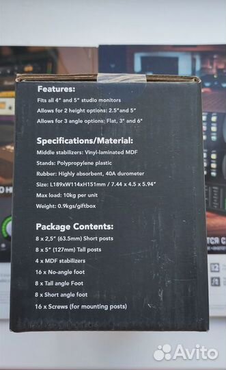 Fluid Audio DS5 настольные стойки Новые