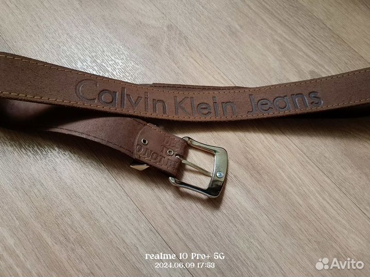 Мужской кожаный ремень calvin klein