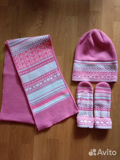 Шапка, шарф, варежки