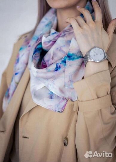 Шелковый премиальный платок 