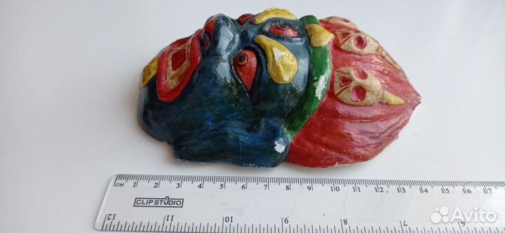 Маска настенная гипсовая Монголия