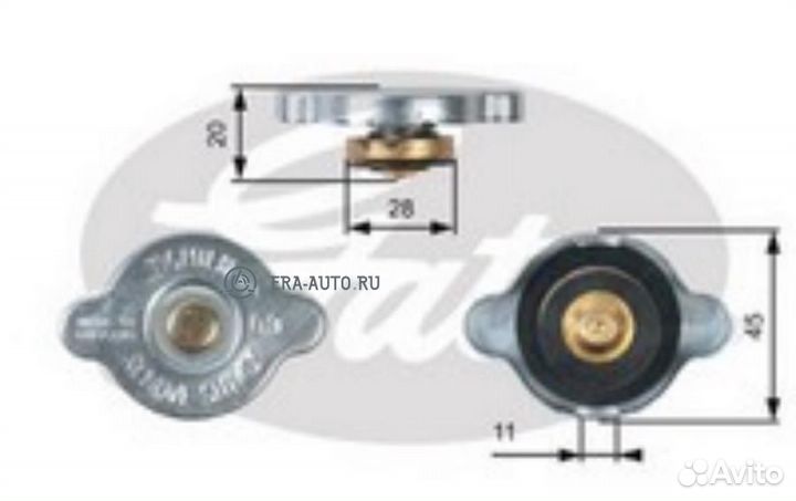 Gates RC124 Крышка радиатора