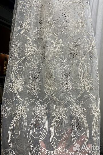 Тюль с вышивкой Турция, Корд