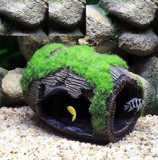 Декорации для аквариума бочка