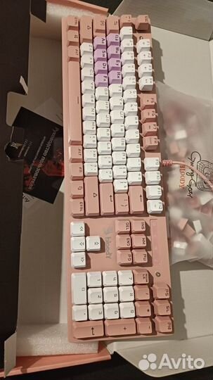 Новая клавиатура bloody b800 dual pink,есть чек