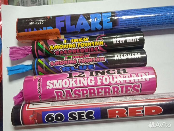 Цветной дым.Фонтаны для торта