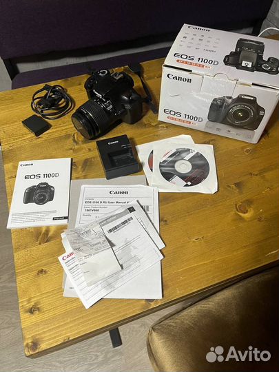 Canon 1100d полный комплект в идеале