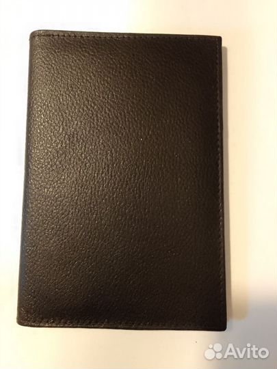 Обложка на документы из черного кожзама