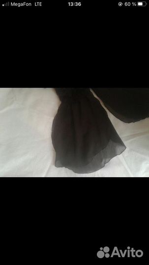 Норковый шарф с шифоном