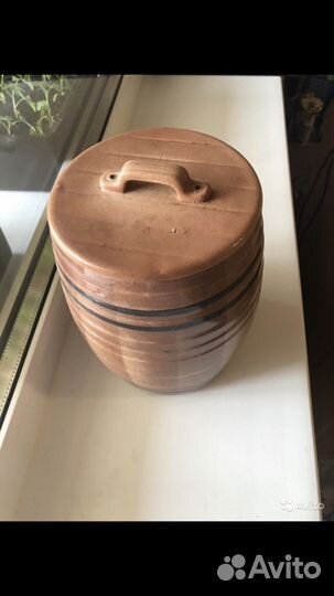 Бочонок для мёда, солений, керамический,4 литра. В