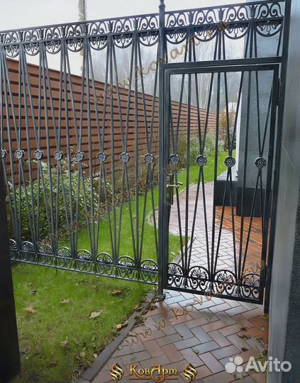 Забор секционный кованый