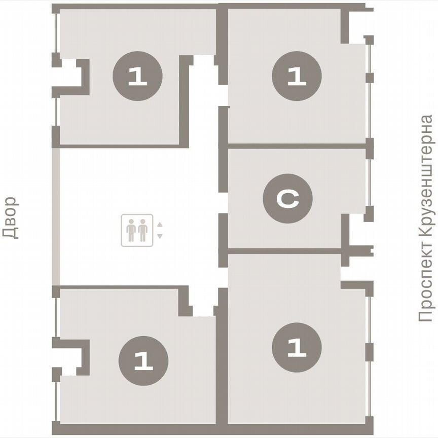 Квартира-студия, 32,1 м², 6/16 эт.