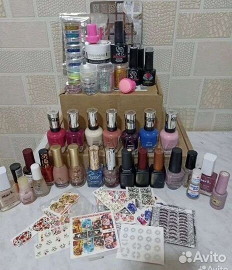 Набор огромный д/ногтей,лампа мощная ccfl,пылесос