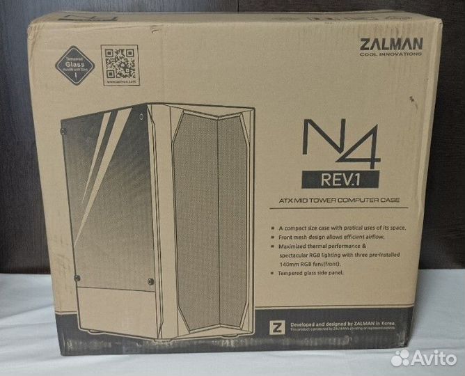 Корпус со стеклом Zalman N4 Rev.1 6Fan RGB (новый)