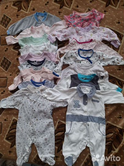 Детские вещи пакетом от 0 до 3 месяцев
